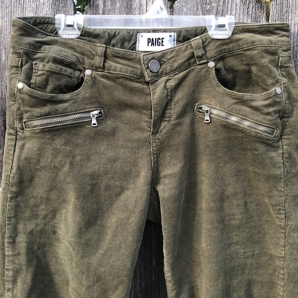 PAIGE Corduroy Stretch Skinny Pants Ankle Zipper Size 29. Fits like size 6/7-ish - Picture 4 of 14
